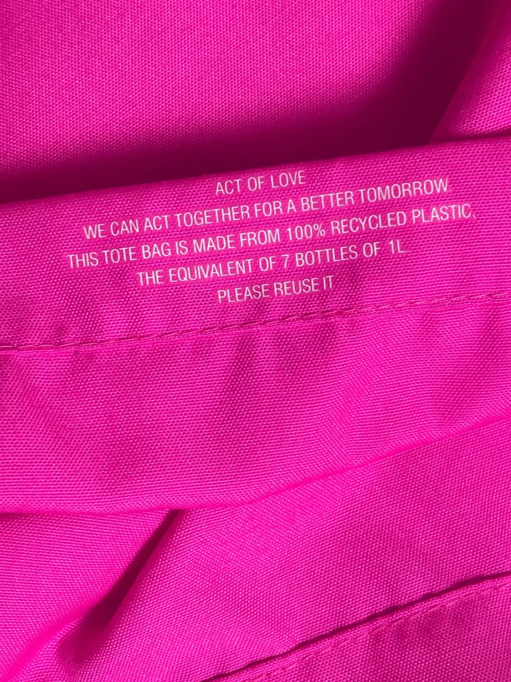 Valentino Hot Pink Logo Tote Bag